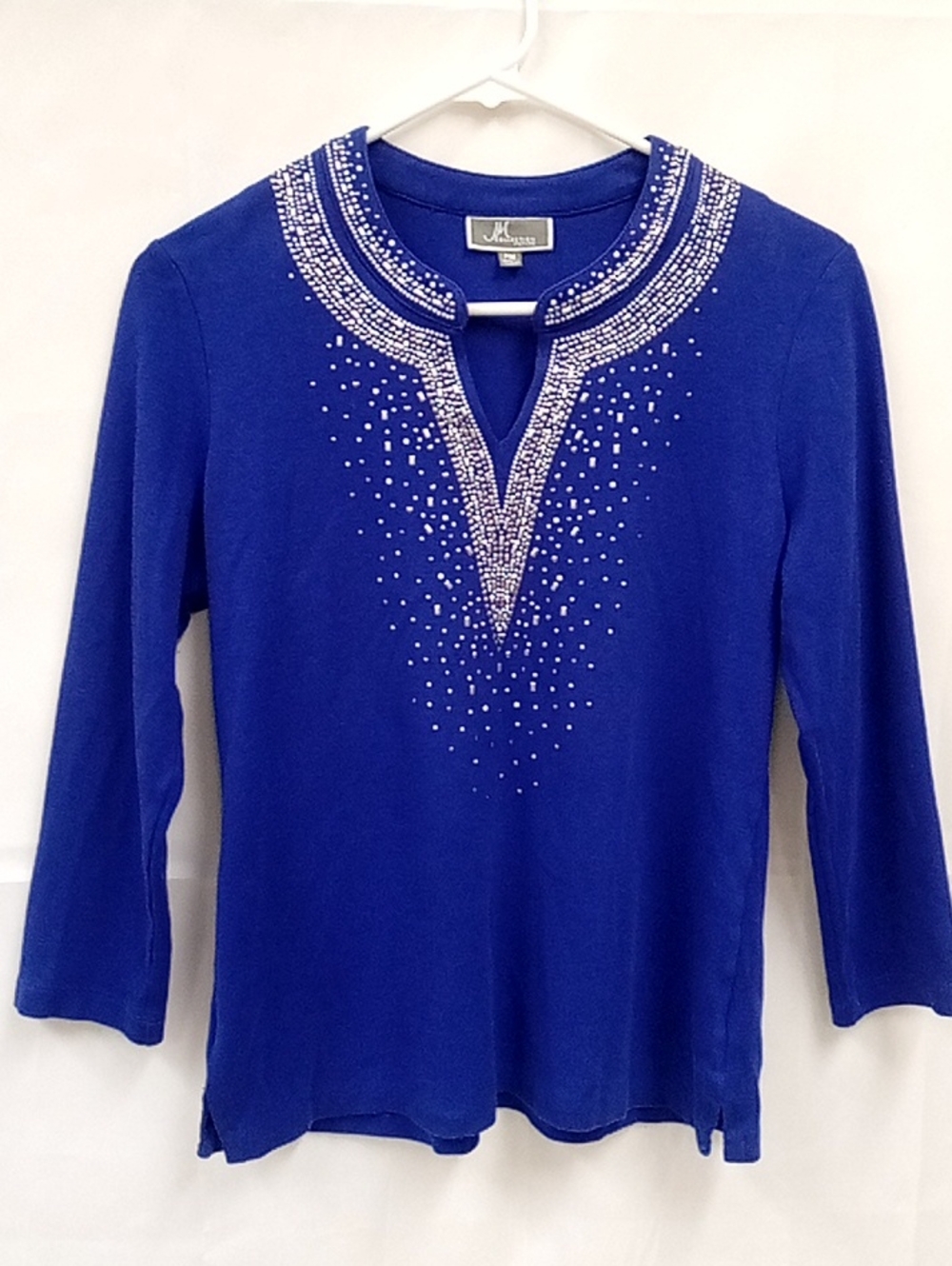 Royal Blue 3/4 Sleeve Top 4660b